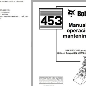 Bobcat Excavator 453 Operation Maintenance Manual ES