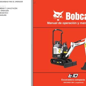 Bobcat Excavator E10 Operation Maintenance Manual 7334487 ES