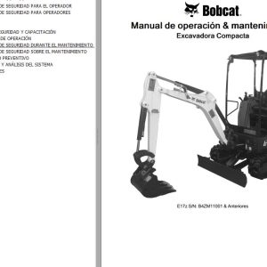 Bobcat Excavator E17z Operation Maintenance Manual 7416736 ES