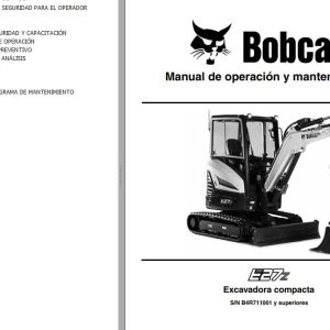 Bobcat Excavator E27z Operation Maintenance Manual 7354904 ES