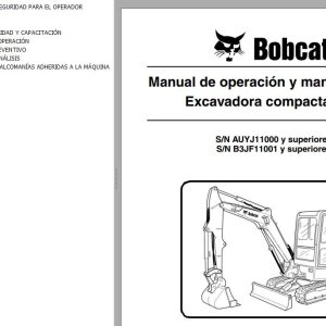 Bobcat Excavator E32i Operation Maintenance Manual 7243877 ES