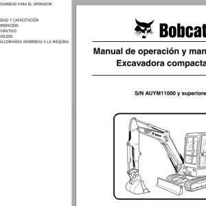 Bobcat Excavator E35i Operation Maintenance Manual 6990760 ES