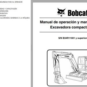 Bobcat Excavator E63 Operation Maintenance Manual 6990612 ES