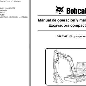 Bobcat Excavator E85 Operation Maintenance Manual ES