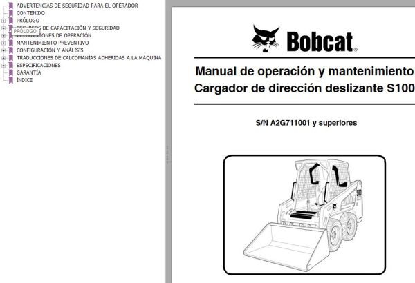 Bobcat Excavator S100 Operation Maintenance Manual ES