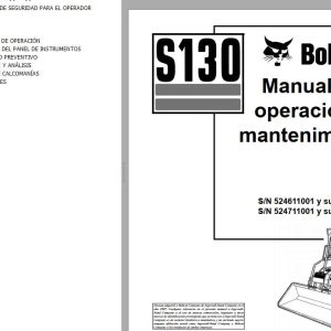 Bobcat Excavator S130 Operation Maintenance Manual ES