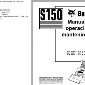 Bobcat Excavator S150 Operation Maintenance Manual ES