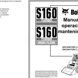 Bobcat Excavator S160 Operation Maintenance Manual ES