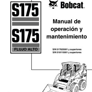 Bobcat Excavator S175 Operation Maintenance Manual ES