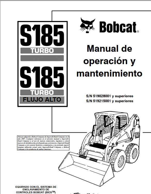 Bobcat Excavator S185 Operation Maintenance Manual ES