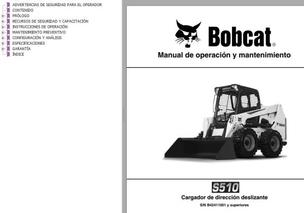 Bobcat Excavator S510 Operation Maintenance Manual ES