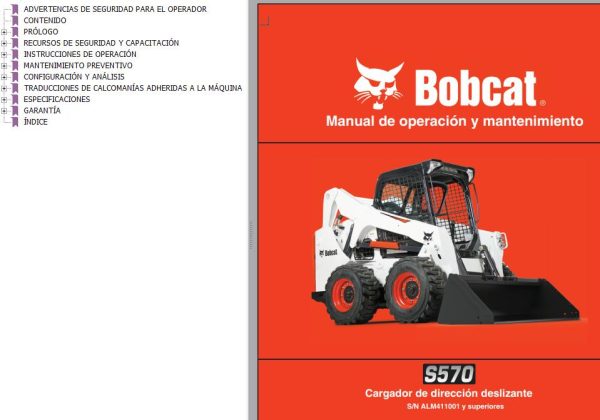 Bobcat Excavator S570 Operation Maintenance Manual ES