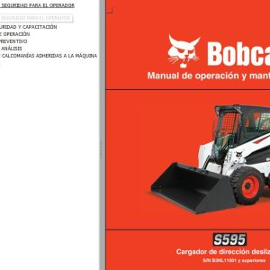Bobcat Excavator S595 Operation Maintenance Manual 7274924 ES