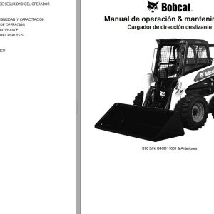 Bobcat Excavator S76 Operation Maintenance Manual 7323979 ES