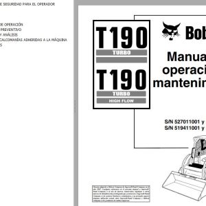 Bobcat Excavator T190 Operation Maintenance Manual ES