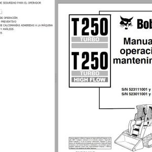 Bobcat Excavator T250 Operation Maintenance Manual ES
