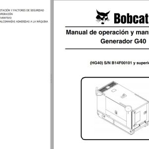 Bobcat Generator HG40 Operation Maintenance Manual 6990633 ES