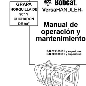 Bobcat Grapple 90 Operation Maintenance Manual 6901383 ES
