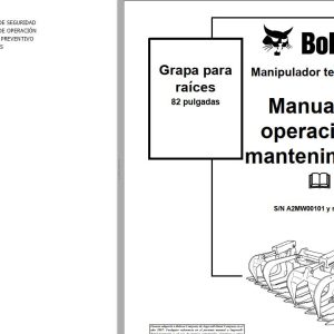 Bobcat Grapple Root 82 Operation Maintenance Manual 6904854 ES