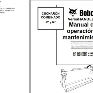 Bobcat Ladle Combined 80 90 Operation Maintenance Manual 6901384 ES