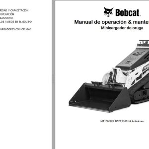 Bobcat Loader Mini Track MT100 Operation Maintenance Manual 7408141 ES