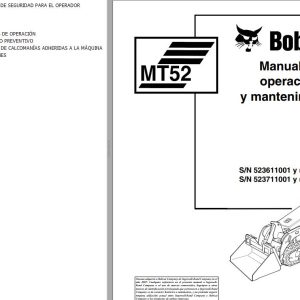 Bobcat Loader Mini Track MT52 Operation Maintenance Manual ES