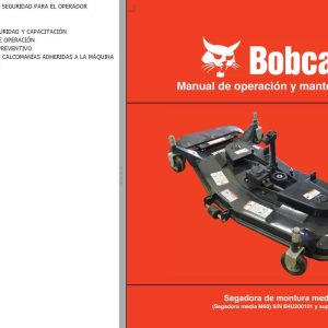 Bobcat Mid Mount Mower Operation Maintenance Manual 7376995 ES