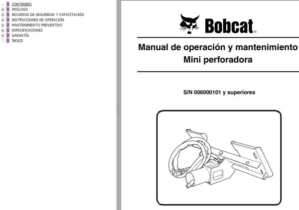 Bobcat Mini Boring Drive Operation Maintenance Manual 6903826 ES