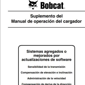Bobcat Miscellaneous Loader Supplement Operation Maintenance Manual 6987278