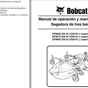Bobcat Mower 3FM60 3FM72 3FM84 Operation Maintenance Manual 6989545 ES
