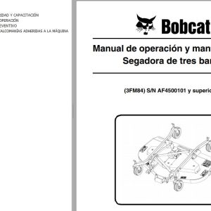 Bobcat Mower 3FM84 Operation Maintenance Manual 6987244 ES