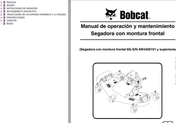 Bobcat Mower 66 Operation Maintenance Manual 6990477 ES