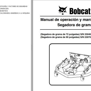 Bobcat Mower 72 90 Operation Maintenance Manual ES