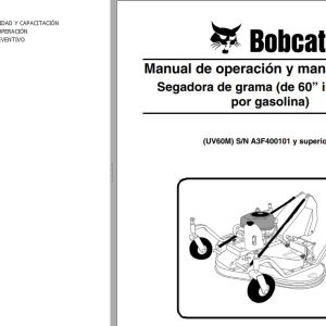 Bobcat Mower UV60M Operation Maintenance Manual 6904729 ES