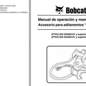 Bobcat Power Tilt PTX3 PTX4 Operation Maintenance Manual ES
