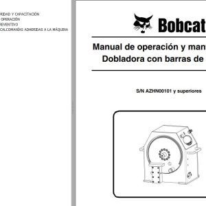 Bobcat Rebar Bender Operation Maintenance Manual 6990430 ES