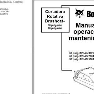 Bobcat Rotary Cutter 60 90 Operation Maintenance Manual 6901939 ES