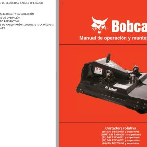 Bobcat Rotary Cutter 66 66HF 72 80 Operation Maintenance Manual 6990844 ES