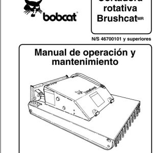Bobcat Rotary Cutter Operation Maintenance Manual 6900451 ES