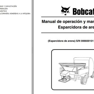 Bobcat Sand Spreader Operation Maintenance Manual 6902779 ES