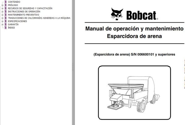 Bobcat Sand Spreader Operation Maintenance Manual 6902779 ES