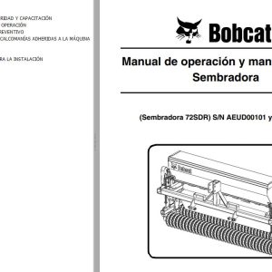 Bobcat Seeder 72SDR Operation Maintenance Manual 6987212 ES