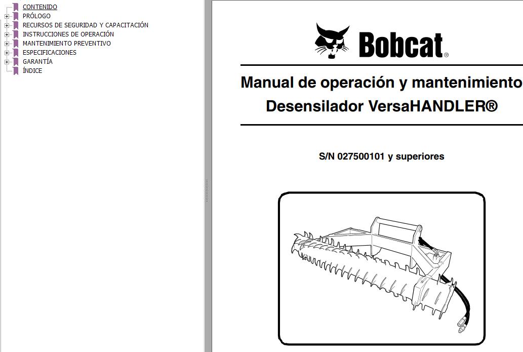 Bobcat Silage Defacer Operation Maintenance Manual 6902379 ES