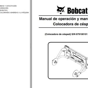 Bobcat Sod layer Operation Maintenance Manual 6901747 ES