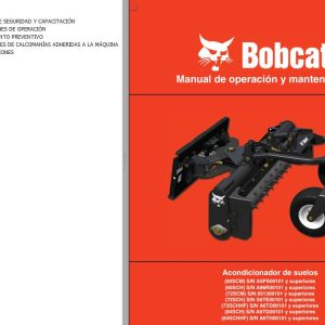 Bobcat Soil Conditioner 60SCM to 84CHHF Operation Maintenance Manual 6986686 ES