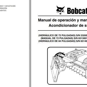 Bobcat Soil Conditioner 72 84 Operation Maintenance Manual 6901112 ES