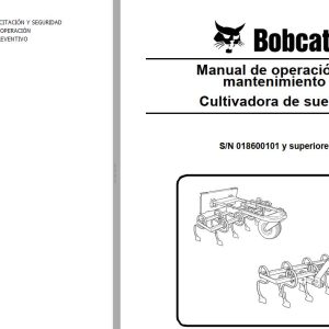 Bobcat Soil Cultivator Operation Maintenance Manual 6903827 ES