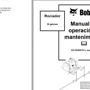 Bobcat Sprayer 50 Gallons Operation Maintenance Manual 6903168 ES