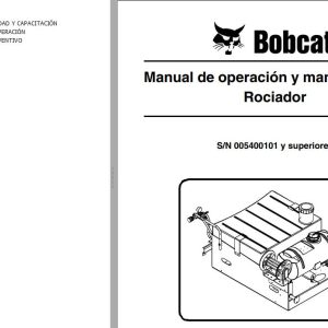 Bobcat Sprayer Operation Maintenance Manual ES