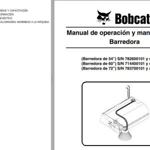 Bobcat Sweeper 54 60 72 Operation Maintenance Manual 6724016 ES